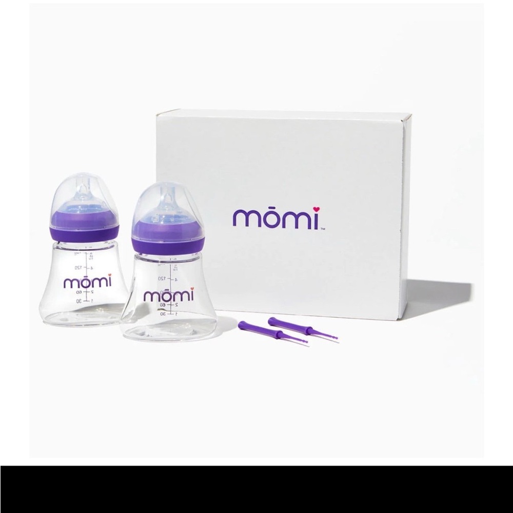 mōmi Glass Baby Bottle, 2-Bottle Variety Set